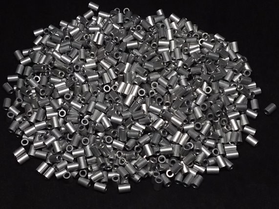 Aluminum Spacer 1/8 OD x .067 Hole x 3/16 Long