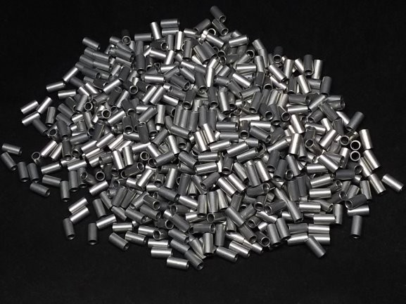 Aluminum Spacer 1/8 OD x #2 Hole x .225 Long