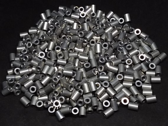 Aluminum Spacer 3/16 OD x #2 Hole x 1/4 Long