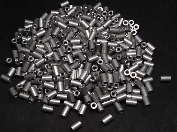 Aluminum Spacer 3/16 OD x #2 Hole x 19/64 Long