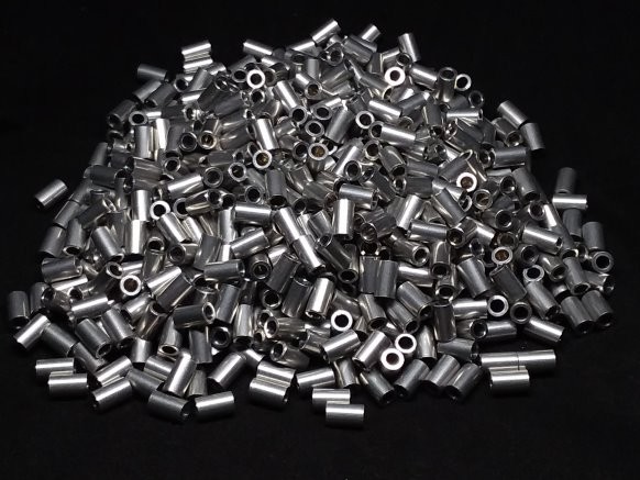 Aluminum Spacer 3/16 OD x #4 Hole x 5/16 Long