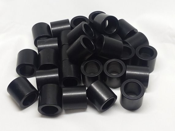 Aluminum Spacer 3/4 OD x 1/2 ID x 3/4 Long - Black Anodized