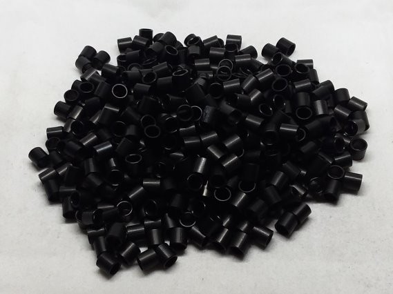 Aluminum Spacer 1/4 OD x #10 Hole x 1/4 Long - Black Anodized