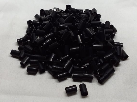 Aluminum Spacer 1/4 OD x #10 Hole x 3/8 Long-Black Anodized