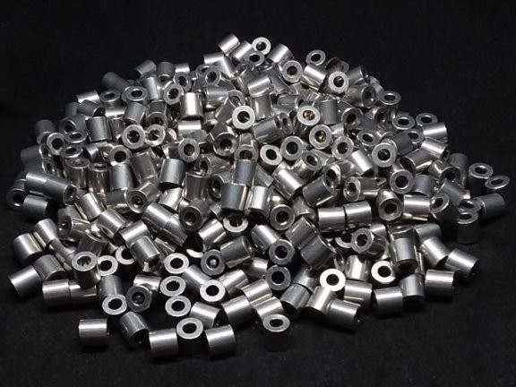 Aluminum Spacer 1/4 OD x #4 Hole x 1/4 Long