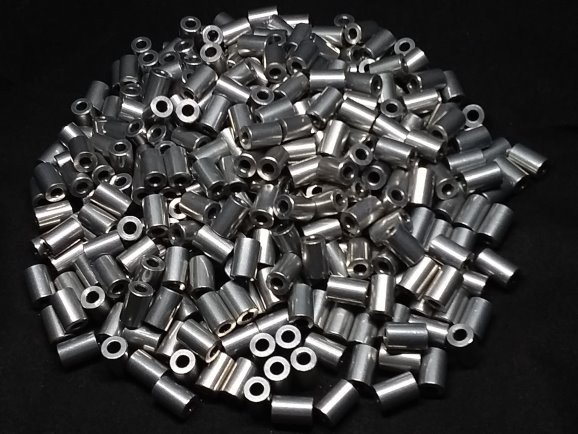 Aluminum Spacer 1/4 OD x #4 Hole x 3/8 Long