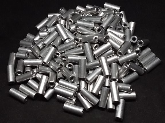 Aluminum Spacer 1/4 OD x #4 Hole x 5/8 Long