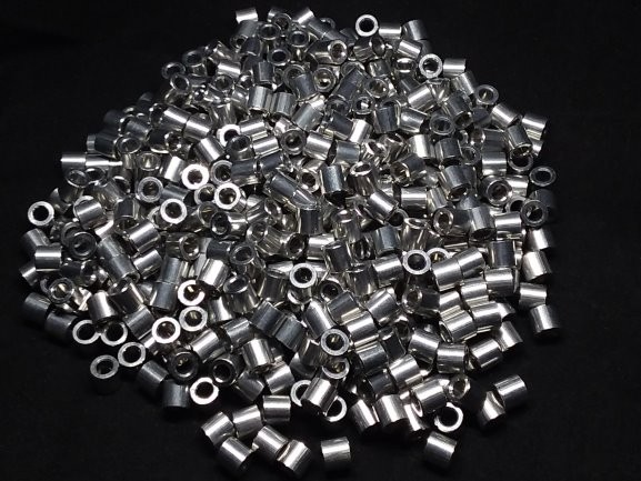 Aluminum Spacer 1/4 OD x #6 Hole x 15/64 Long