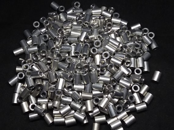 Aluminum Spacer 1/4 OD x #6 Hole x 11/32 Long