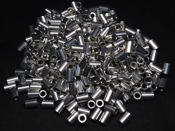 Aluminum Spacer 1/4 OD x #6 Hole x 3/8 Long