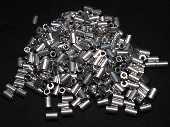 Aluminum Spacer 1/4 OD x #6 Hole x 13/32 Long