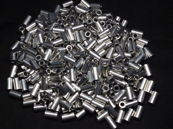 Aluminum Spacer 1/4 OD x #6 Hole x 15/32 Long 