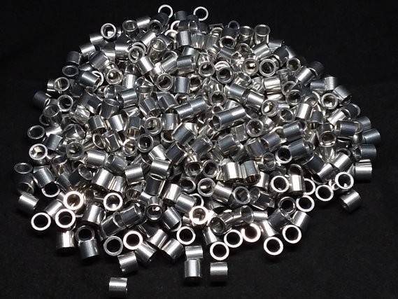 Aluminum Spacer 1/4 OD x #8 Hole x 7/32 Long