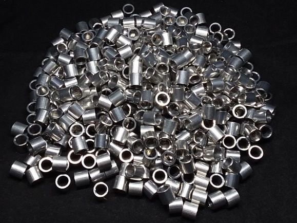 Aluminum Spacer 1/4 OD x #8 Hole x 15/64 Long