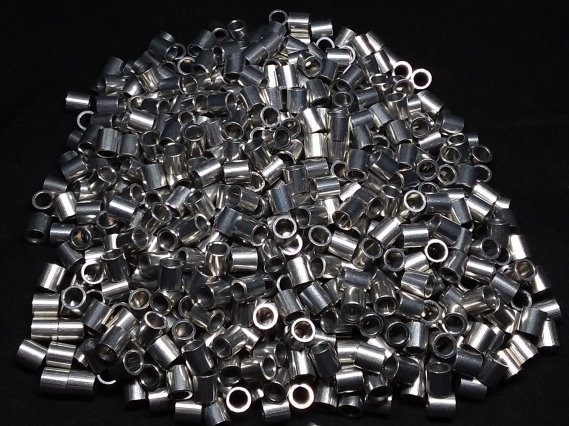 Aluminum Spacer 1/4 OD x #8 Hole x 17/64 Long