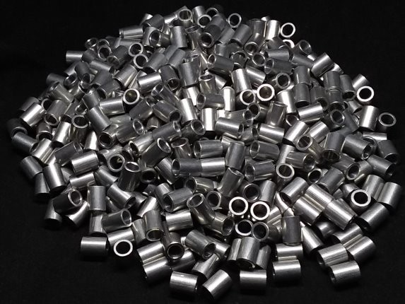 Aluminum Spacer 1/4 OD x #8 Hole x 21/64 Long