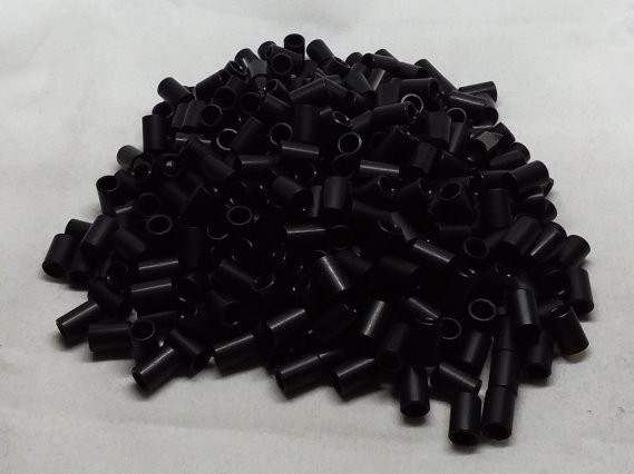 Aluminum Spacer 1/4 OD x #8 Hole x 3/8 Long - Black Anodized 