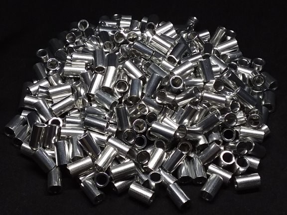 Aluminum Spacer 1/4 OD x #8 Hole x 13/32 Long