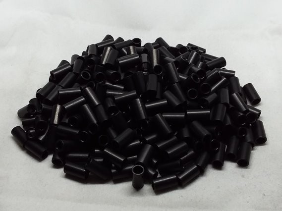 Aluminum Spacer 1/4 OD x #8 Hole x 31/64 Long - Black Anodized