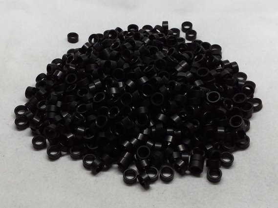 Aluminum Spacer 1/4 OD x #8 Hole x 1/8 Long - Black Anodized