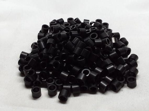 Aluminum Spacer 5/16 OD x #10 Hole x 1/4 Long - Black Anodized