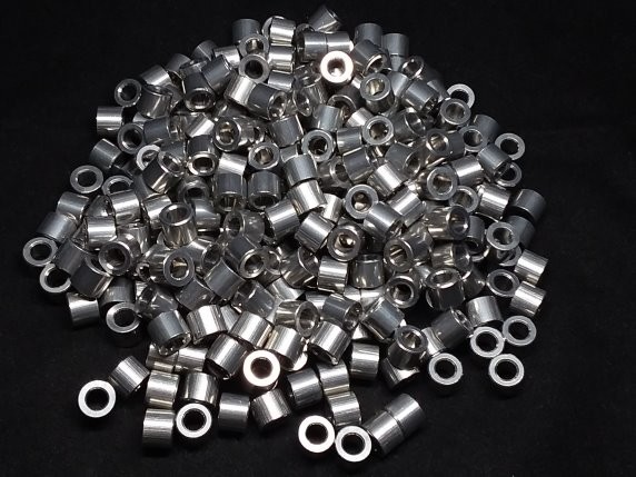 Aluminum Spacer 5/16 OD x #8 Hole x 1/4 Long