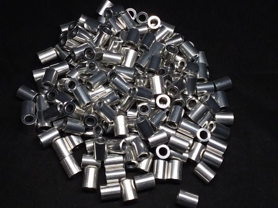 Aluminum Spacer 5/16 OD x #8 Hole x 13/32 Long