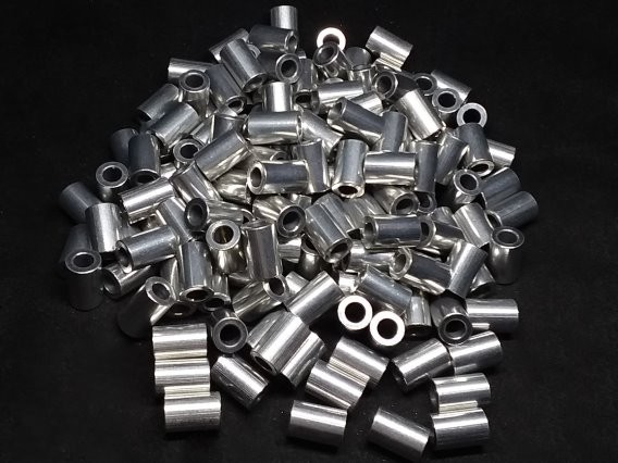 Aluminum Spacer 5/16 OD x #8 Hole x 15/32 Long