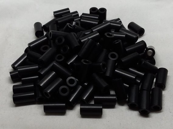 Aluminum Spacer 5/16 OD x #8 Hole x 5/8 Long - Black Anodized