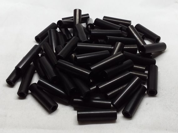 Aluminum Spacer 5/16 OD x #8 Hole x 1-1/8 Long - Black Anodized