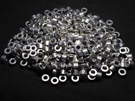 Aluminum Spacer 3/8 OD x #10 Hole x 7/32 Long