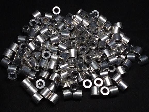 Aluminum Spacer 3/8 OD x #10 Hole x 11/32 Long