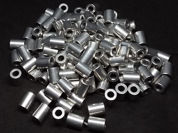 Aluminum Spacer 3/8 OD x #10 Hole x 1/2 Long