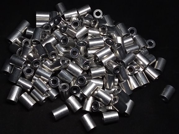 Aluminum Spacer 3/8 OD x #10 Hole x 17/32 Long