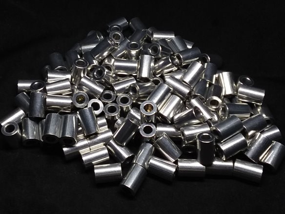 Aluminum Spacer 3/8 OD x #10 Hole x 9/16 Long