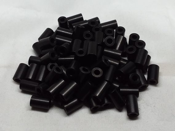 Aluminum Spacer 3/8 OD x #10 Hole x 5/8 Long - Black Anodized