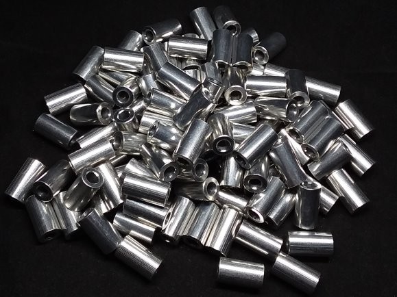 Aluminum Spacer 3/8 OD x #10 Hole x 11/16 Long