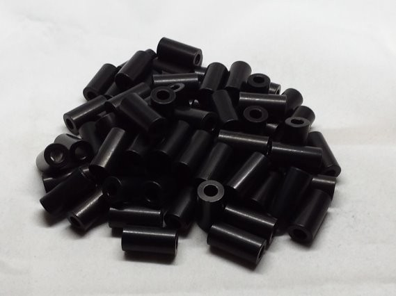 Aluminum Spacer 3/8 OD x #10 Hole x 3/4 Long - Black Anodized 