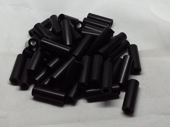 Aluminum Spacer 3/8 OD x #10 Hole x 1-1/8 Long - Black Anodized