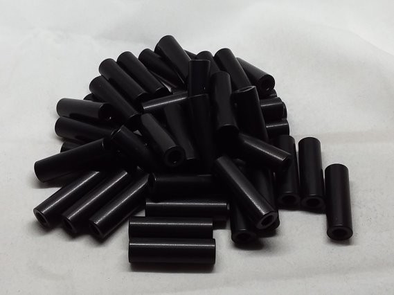 Aluminum Spacer 3/8 OD x #10 Hole x 1-1/4 Long - Black Anodized