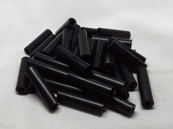 Aluminum Spacer 3/8 OD x #10 Hole x 1-1/2 Long - Black Anodized