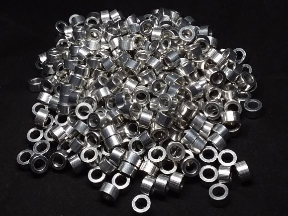 Aluminum Spacer 3/8 OD x #12 Hole x 7/32 Long