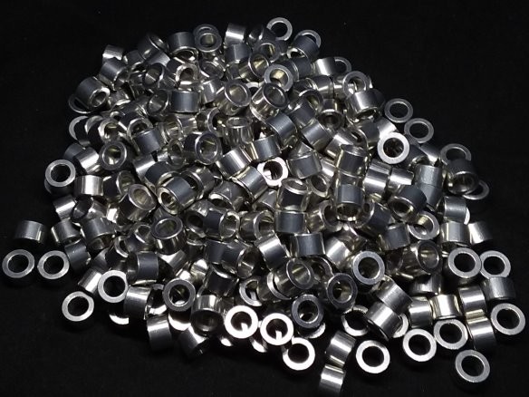 Aluminum Spacer 3/8 OD x #12 Hole x 1/4 Long