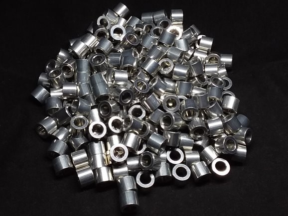 Aluminum Spacer 3/8 OD x #12 Hole x 19/64 Long