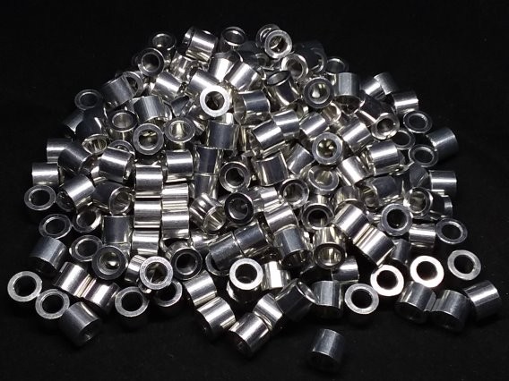 Aluminum Spacer 3/8 OD x #12 Hole x 5/16 Long
