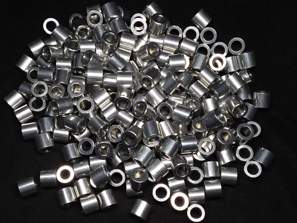 Aluminum Spacer 3/8 OD x #12 Hole x 11/32 Long