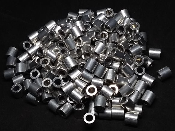 Aluminum Spacer 3/8 OD x #12 Hole x 13/32 Long