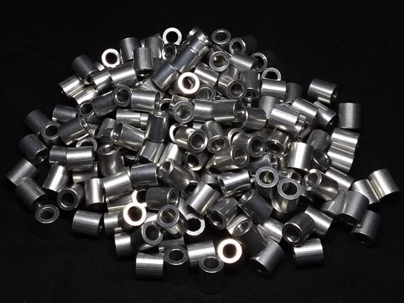 Aluminum Spacer 3/8 OD x #12 Hole x 7/16 Long