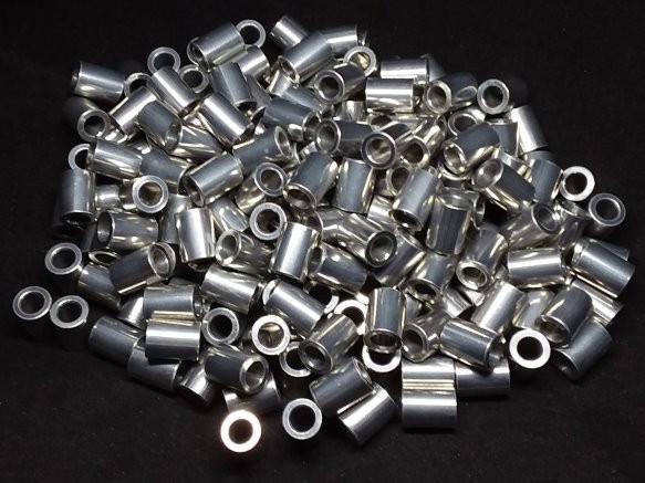 Aluminum Spacer 3/8 OD x  #12 Hole x 1/2 Long