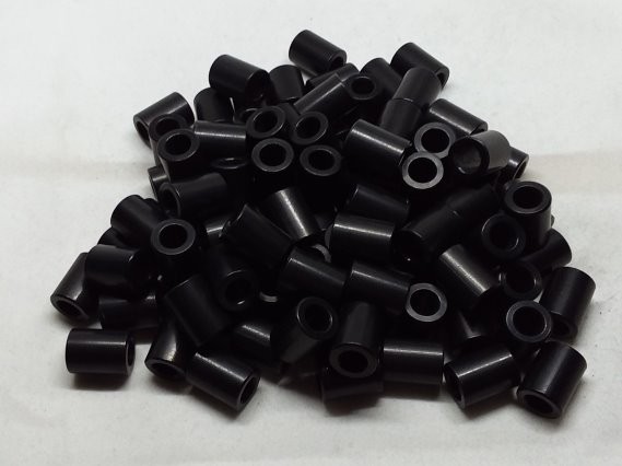 Aluminum Spacer 3/8 OD x #12 Hole x 1/2 Long - Black Anodized